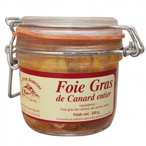 Foie gras de canard entier bocal 200g Foie gras de canard entier bocal 200g