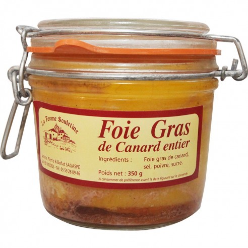 Foie gras de canard entier bocal 350g Foie gras de canard entier bocal 350g