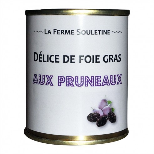 Délice de foie gras de canard aux pruneaux (130g) Délice de foie gras de canard aux pruneaux (130g)